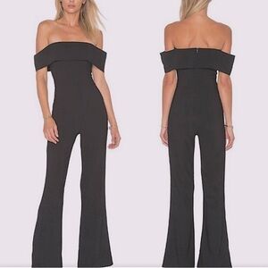 REVOLVE Elegant Black Off-Shoulder Jumpsuit